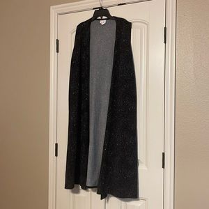 LuLaRoe Black and Gray Open Cardigan